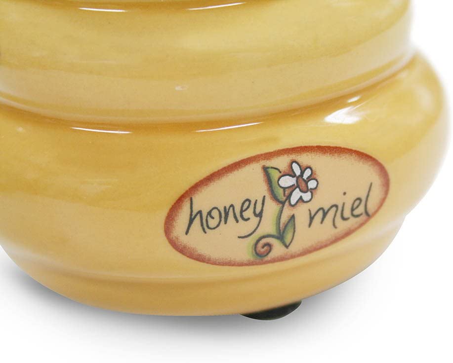 Joie Ceramic Beehive Honey Pot and Wooden Dipper