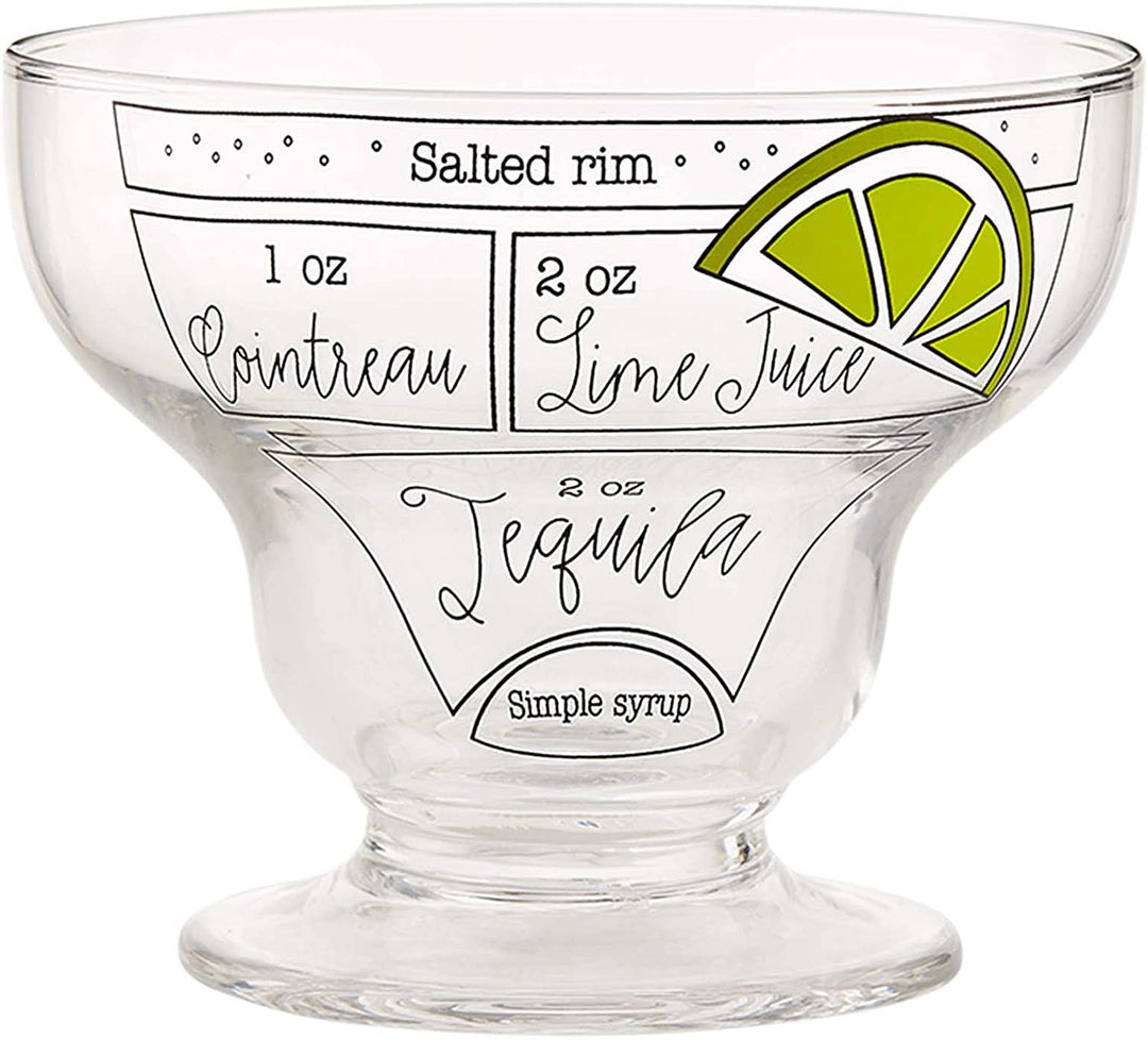Mud Pie Stemless Margarita Glass with Ingredients – The Cook's Nook