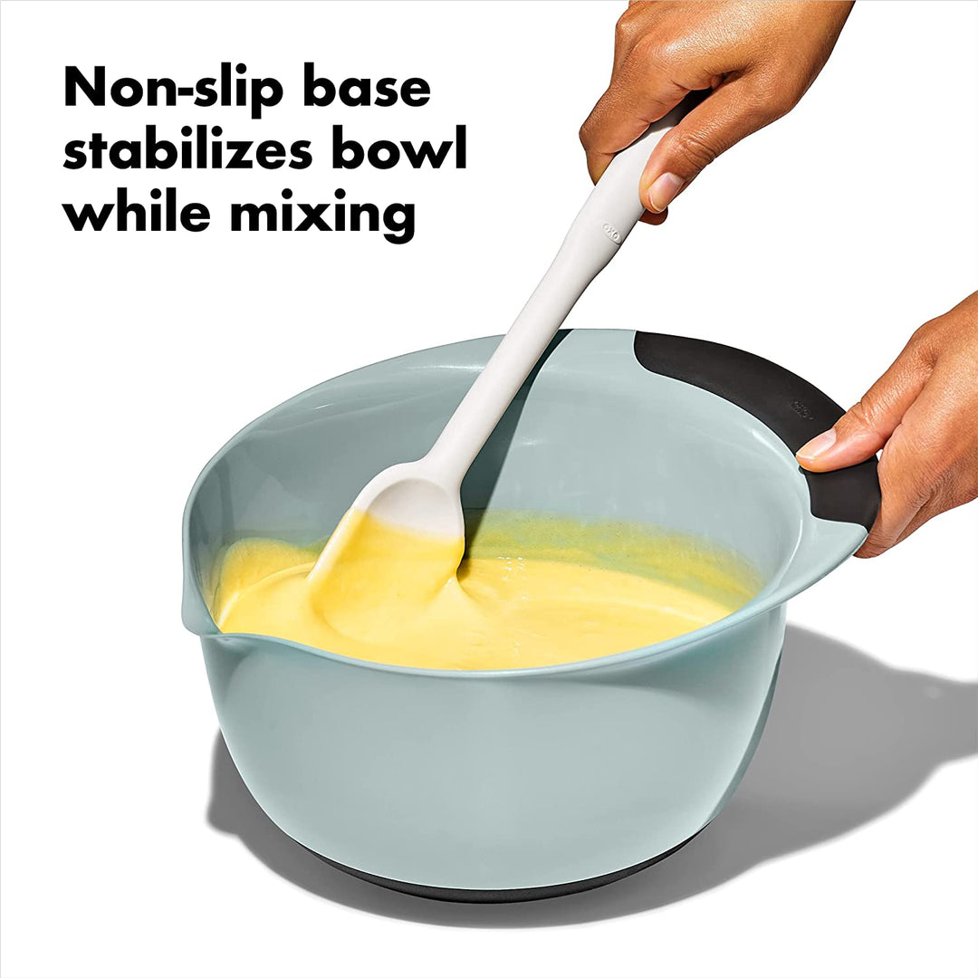 OXO Good Grips Non-Slip 3 pc Nesting Mixing Bowls 1.5, 3, 5qt Blue