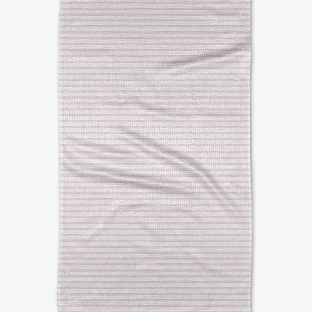 Pink Stripes Kitchen Tea Towel