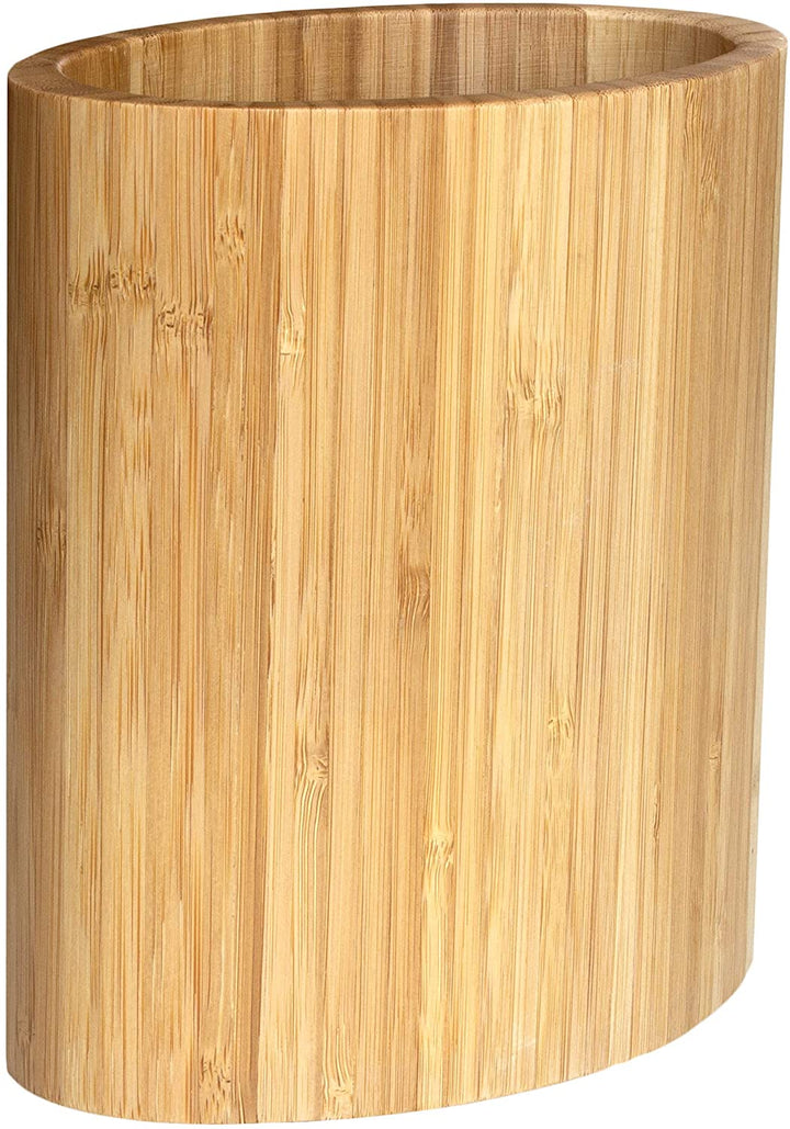 Totally Bamboo Oval Shaped Bamboo Kitchen Utensil Holder