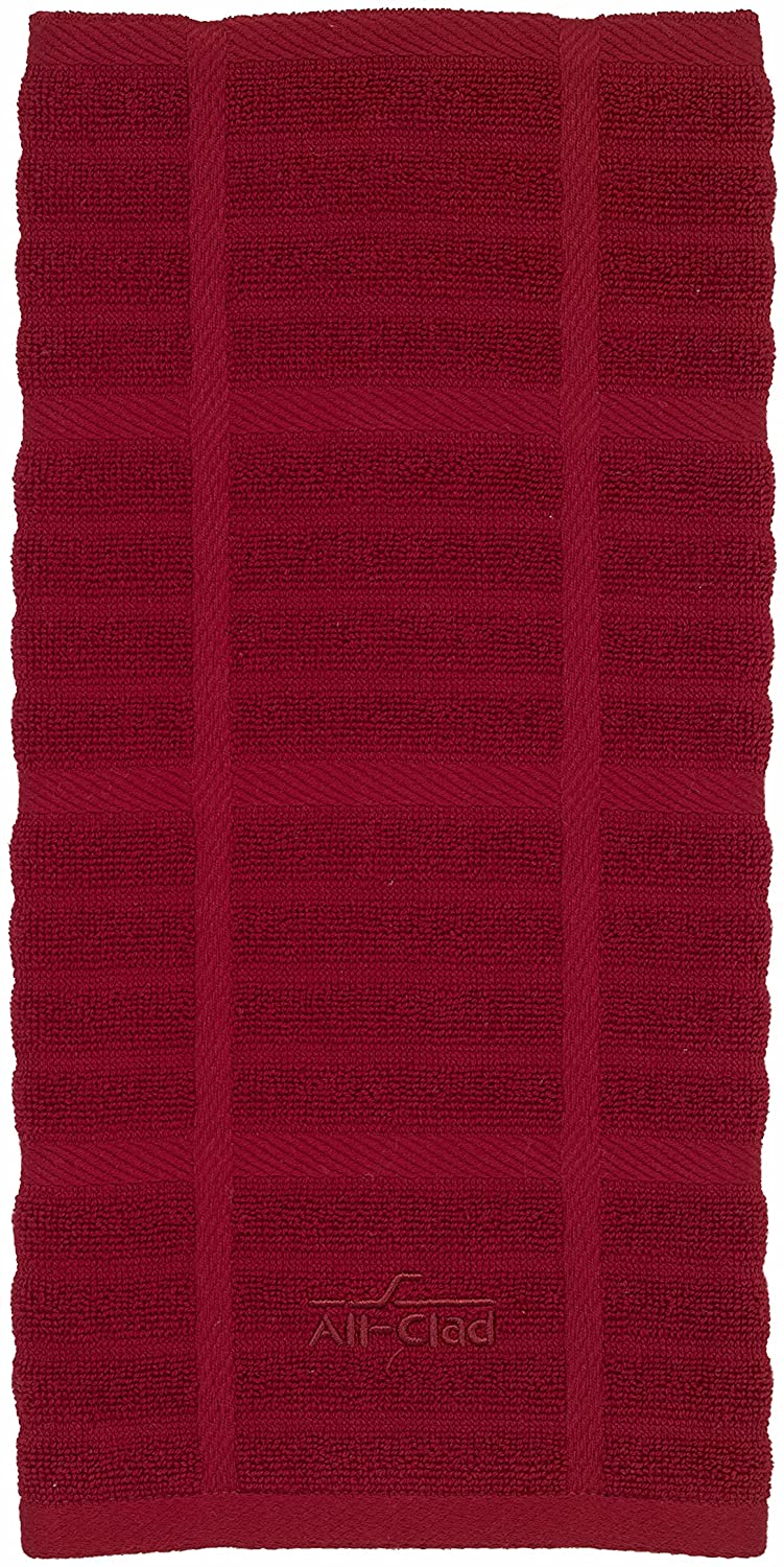 All-Clad Textiles Kitchen Towel, Solid-2 Pack, Chili (91122)