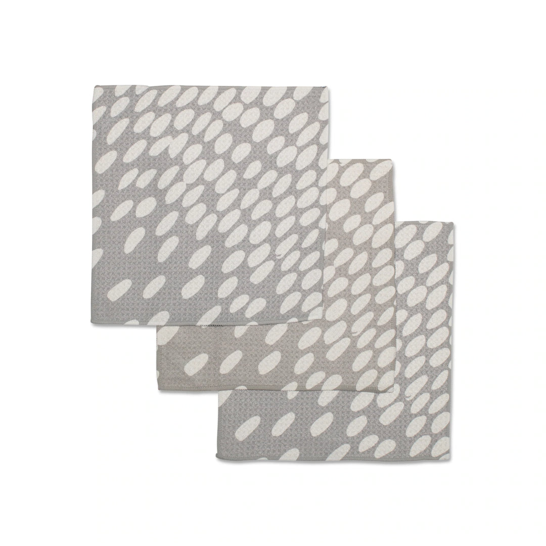 Spotted Grey - Dishcloth Set of 3