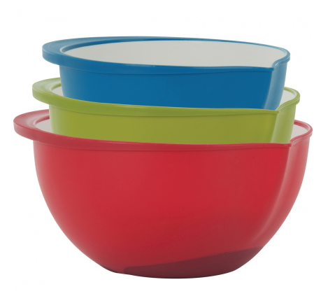 3-Piece Plastic Mixing Bowl Set