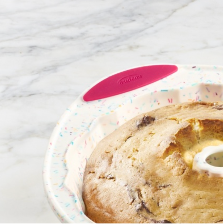 Silicone Bakeware White Confetti Fluted Cake Pan The Cook s Nook