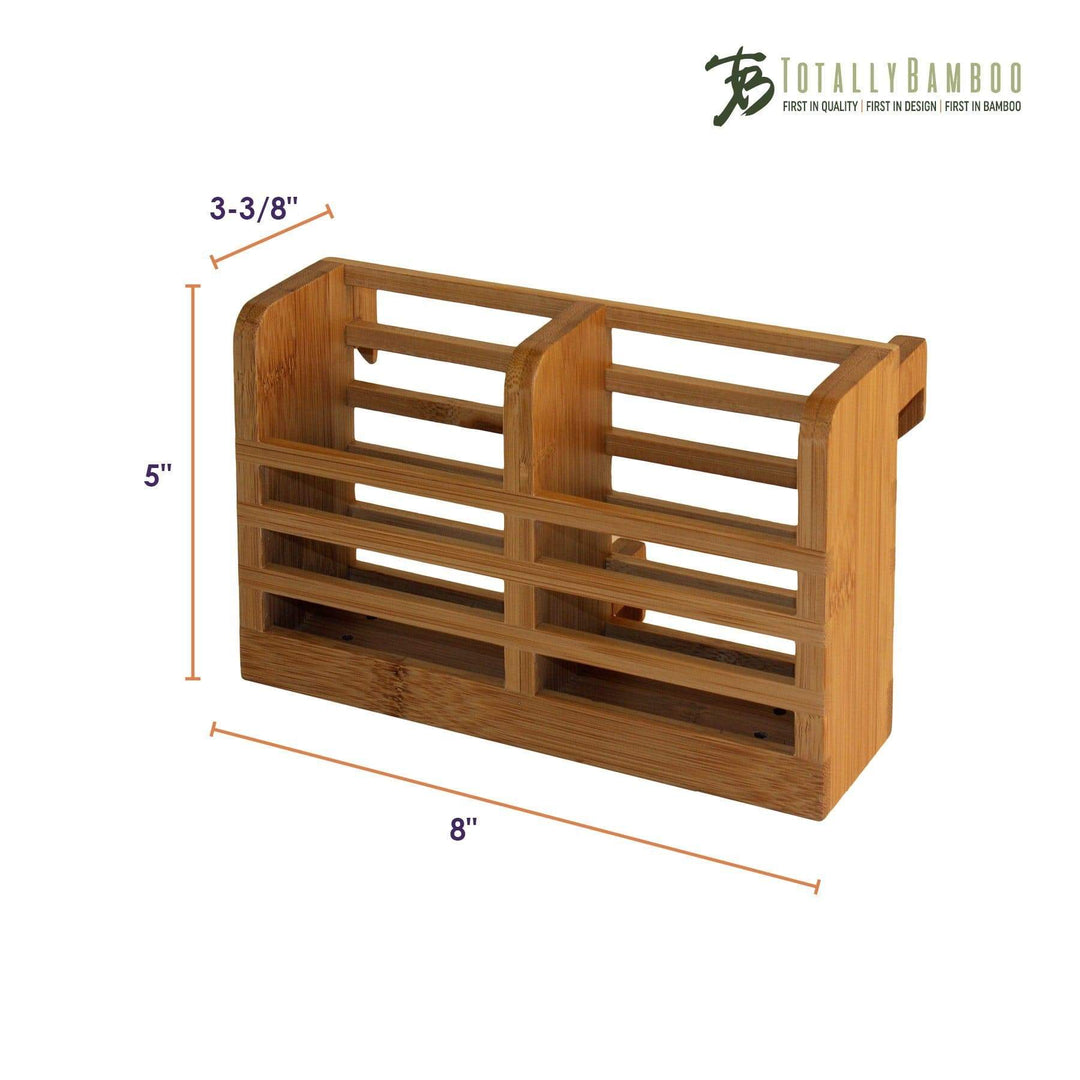  mDesign Bamboo Wood 3 Tier Counter Organizer Bin