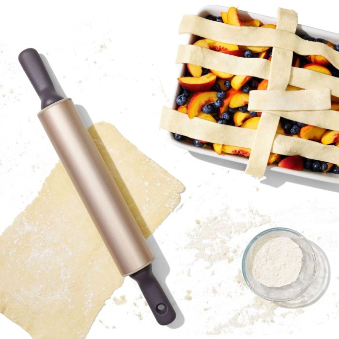 OXO Brown Stainless Steel Nonstick Rolling Pin - 21L x 3 1/2W x