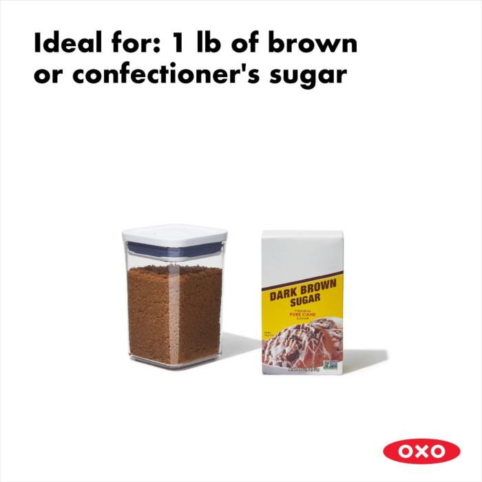 OXO 1.1 qt Small Square Short Pop Container - Food Storage Containers