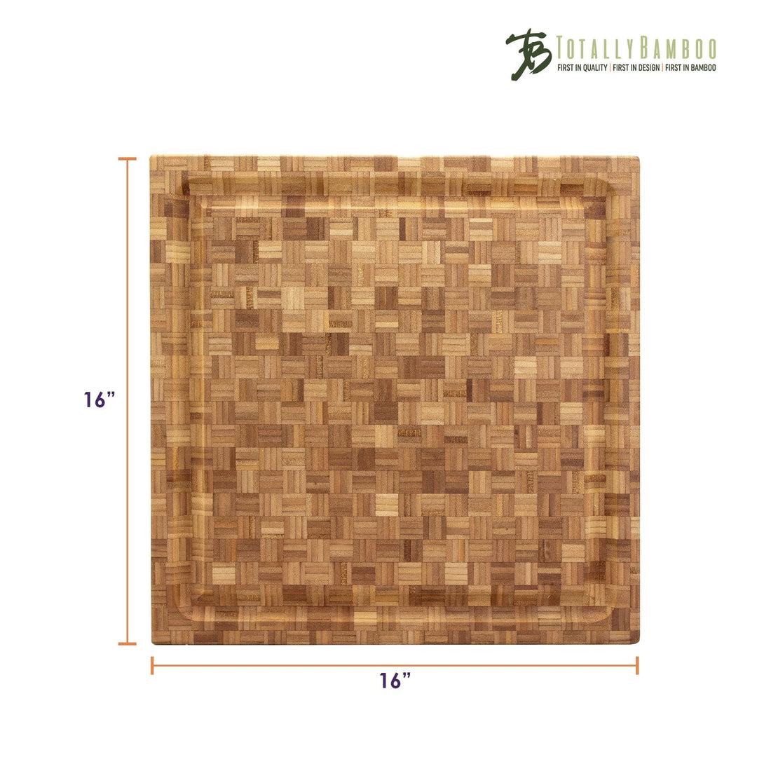 Totally Bamboo Pro Board Bamboo Carving and Cutting Board with Juice Groove