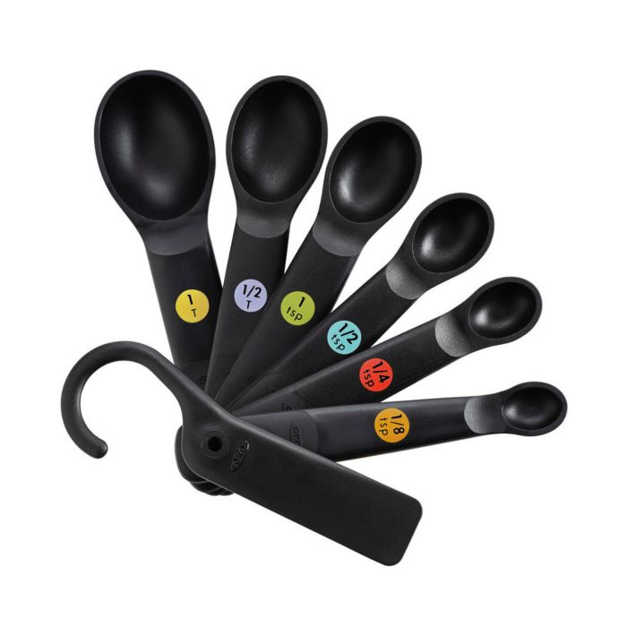 OXO 7-Piece Plastic Measuring Spoons - Black